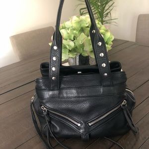 Black leather botkier satchel